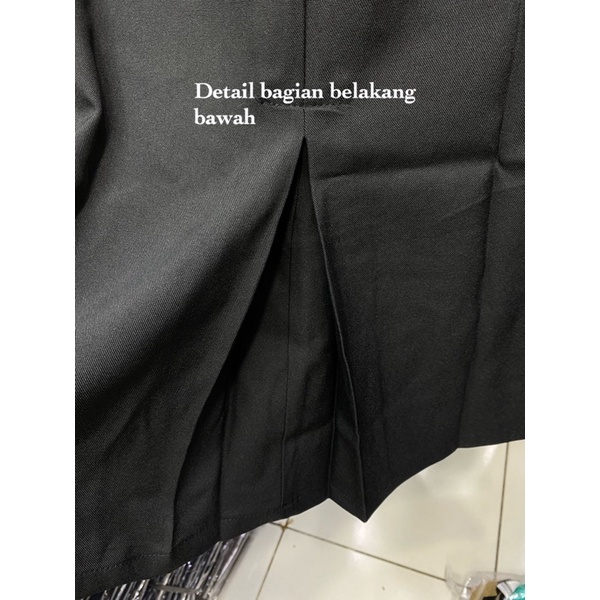 ROK SPAN KERJA PANJANG REMPEL BELAKANG. M L XL XXL