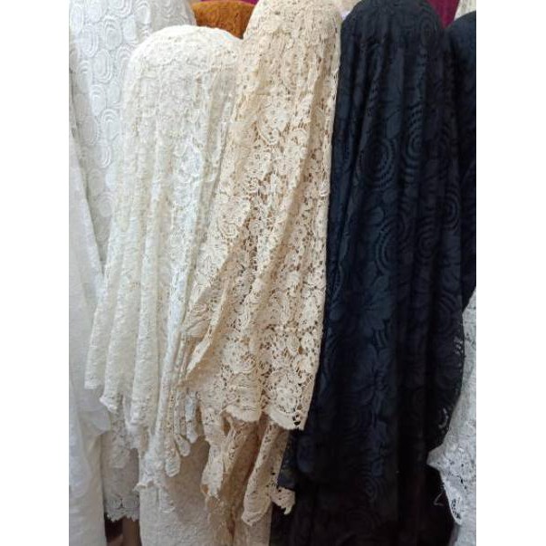 YH54499< Kain PRADA  (BROKAT OKKI) BW.. import garment LIMITED design dan stok