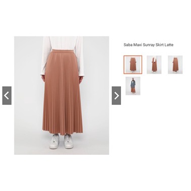 Saba Maxi Sunray Skirt Latte