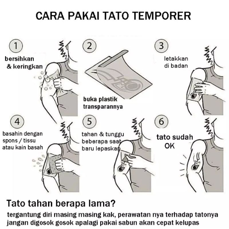 QC Seeries MAWAR MERAH DARAH HIJAU TATO TEMPORER Tahan air - tato temporary tattoo bunga mawar merah - tato custom nama gambar - tato artis - tato keren