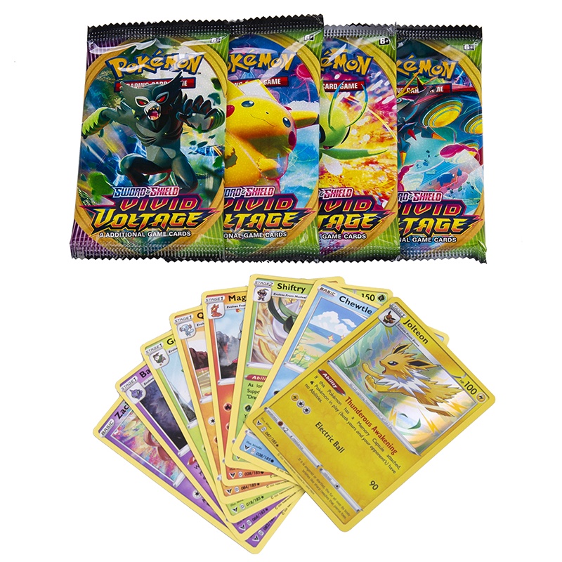 324pcs Mainan Kartu Pokemon Booster TCG Sword Dan Shield Untuk Koleksi Anak