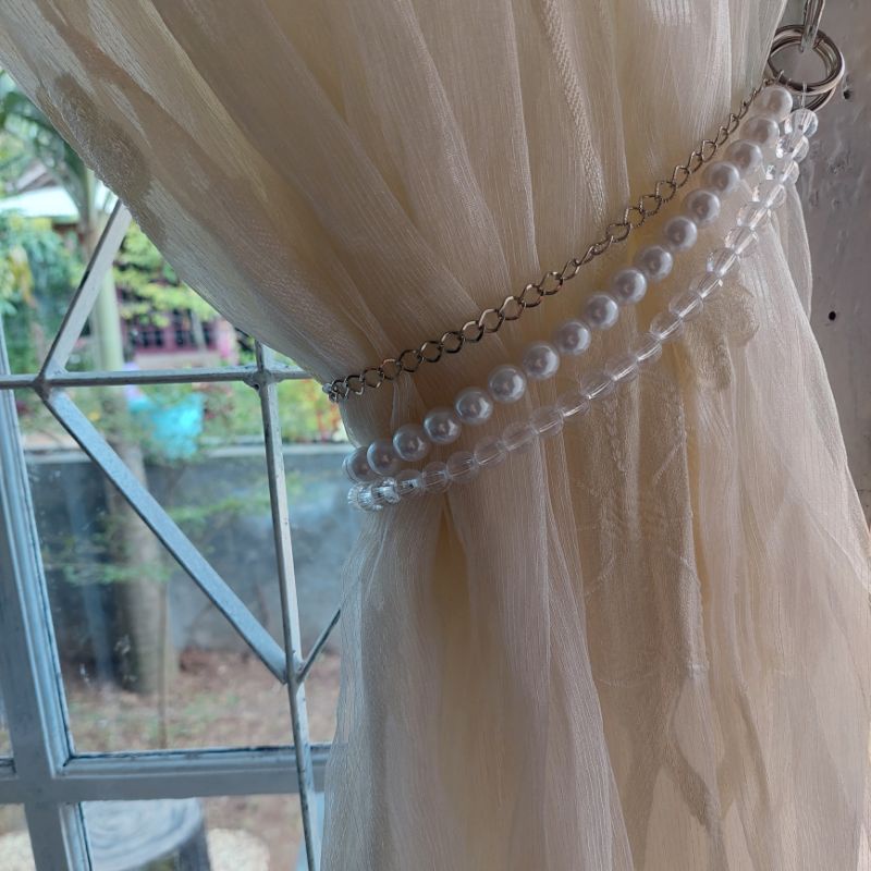 Tali gorden mutiara/tali gorden estetik/ikatan gorden/tali hordeng [reguler]