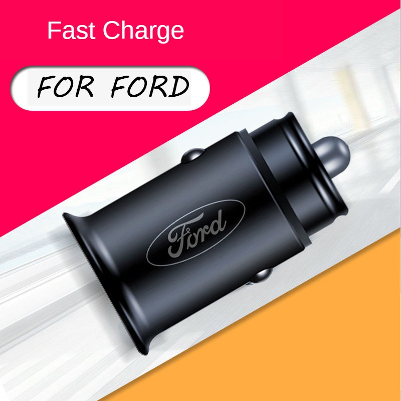 Ford MINI Charger Mobil USB 4.8A QC4.0 Fast Charging Untuk Ranger / Fiesta