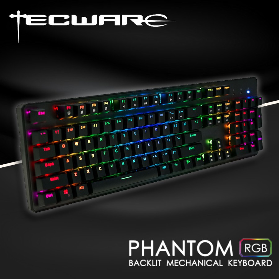 Keyboard Tecware Phantom 104 RGB Gaming Mechanical - Backlit - Outemu Switch