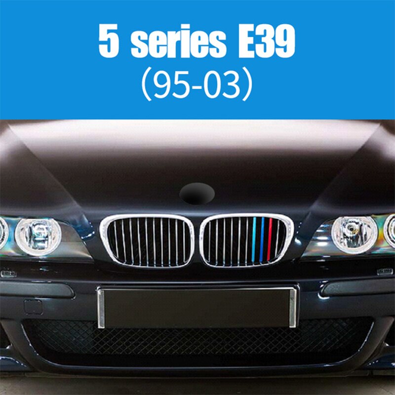 Klip Grill Gill 3 Warna untuk BMW 5 Series E39 E60 F10 F07 G30 F18 5 Series GT GT5 Car Racing Grille Strip Trim Clip M Power Accessories