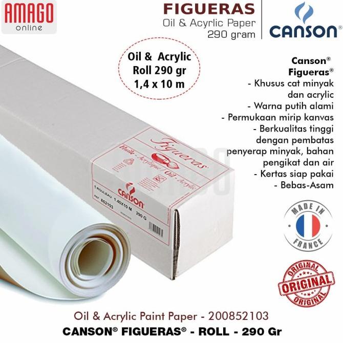 

CANSON FIGUERAS - OIL AND ACRYLIC ROLL PAPER 290G -1,4X10M - 200852103 ---READY---