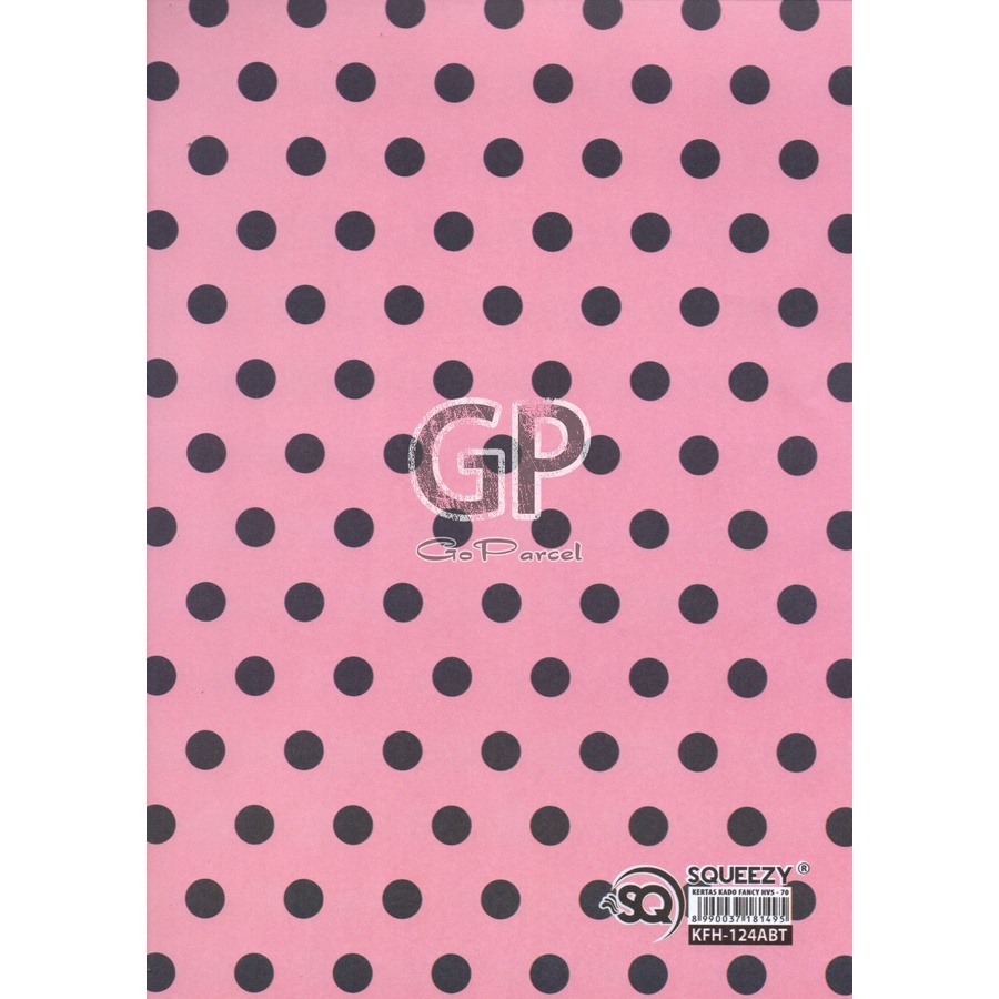 ( 5 Lembar ) KERTAS KADO SQ DOFF - GIFT WRAPPING PAPER ABSTRAK / ABSTRACT / SEGITIGA / DOT POLKADOT PINK/ TRIANGLE