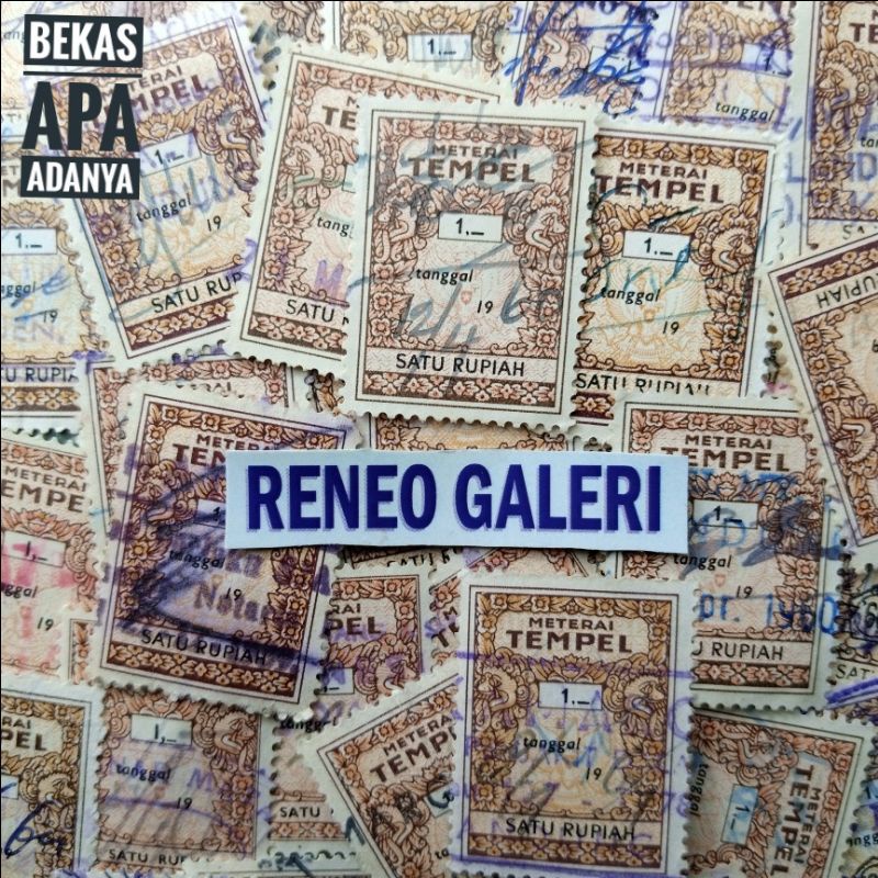 

Materai Tempel Koleksi 1 Rupiah Periode tahun 1960 hingga 1970 Rp Matrai Meterai kuno jadul lawas lama asli Indonesia Antik Filateli Perangko Pos benda