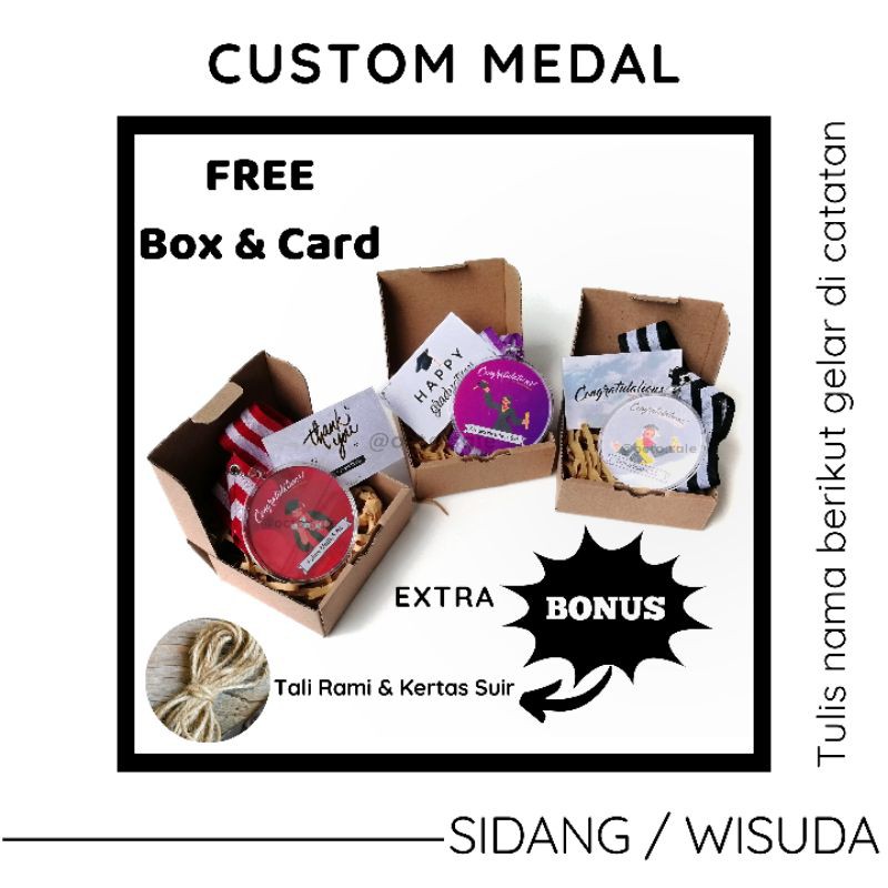 Medali Custom Wisuda Medali Custom Sidang Medali Custom Graduation