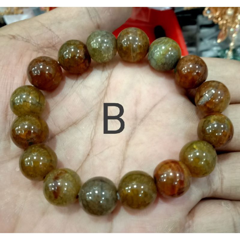 RC01. Gelang batu giok natural ukuran 12 mm