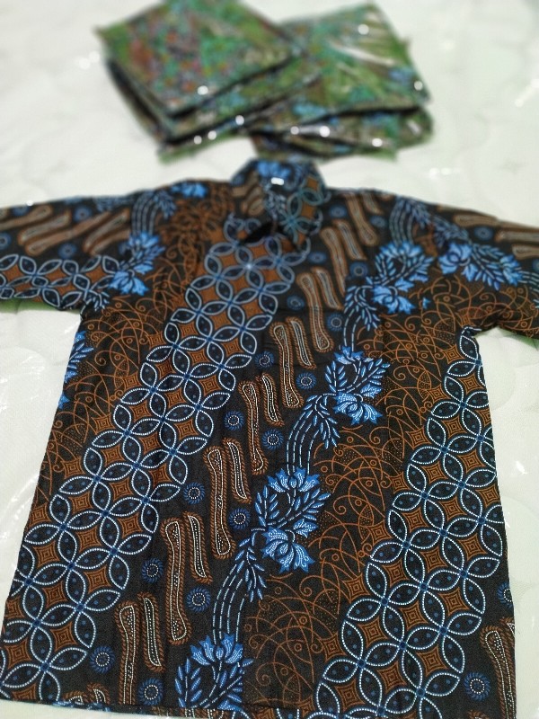 Bswart Batik Hrb026 Kenongo Hem Pendek Padi Pekalongan M L Xl Batik Pria Murah Modern Grosir