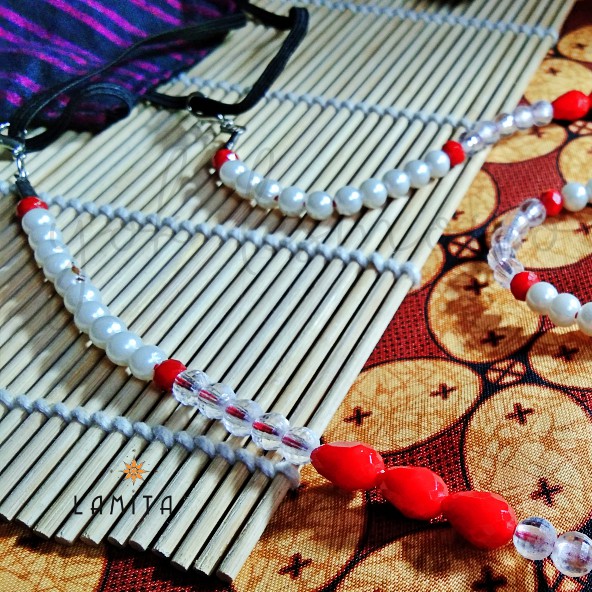 3. Tali/Kalung Mutiara/Manik Sintetis Untuk MASKER & Kaca Mata. Anak/Dewasa/Pria/Wanita_70 cm