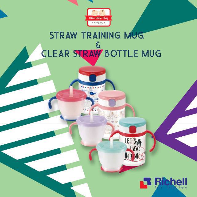 Richell La Che' Straw Mug Set