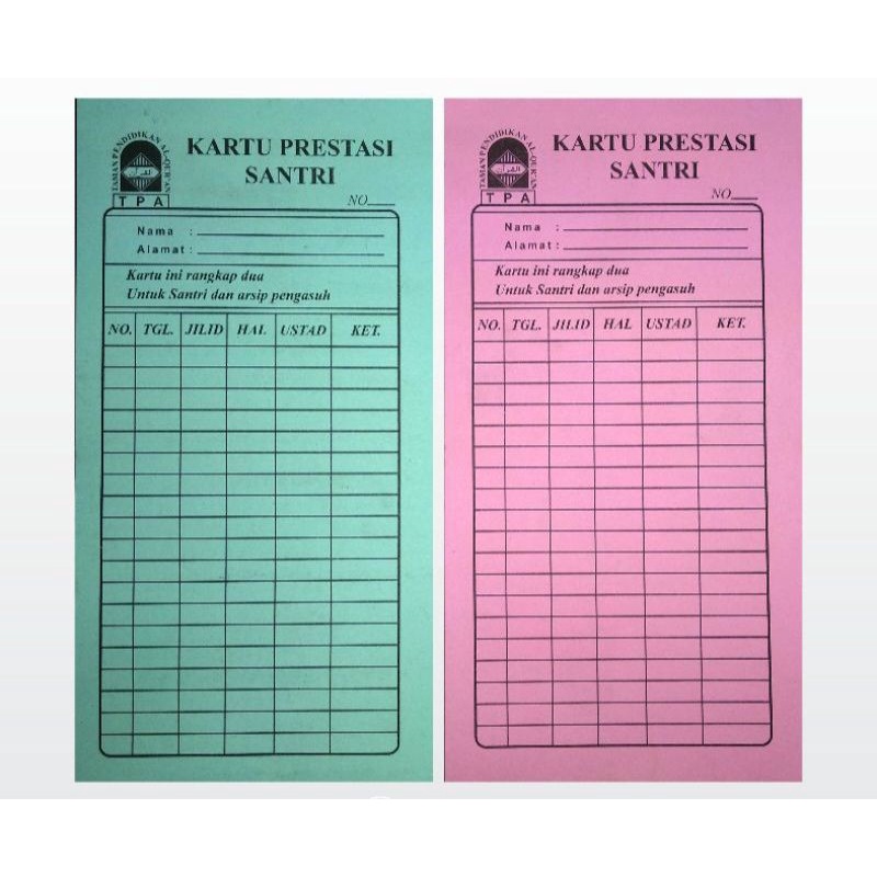 

kartu prestasi iqro per pcs
