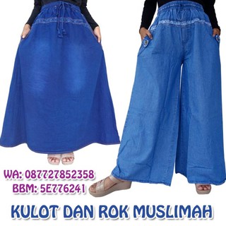 SUPER JUMBO Rok jeans panjang dan lebar ukuran besar 