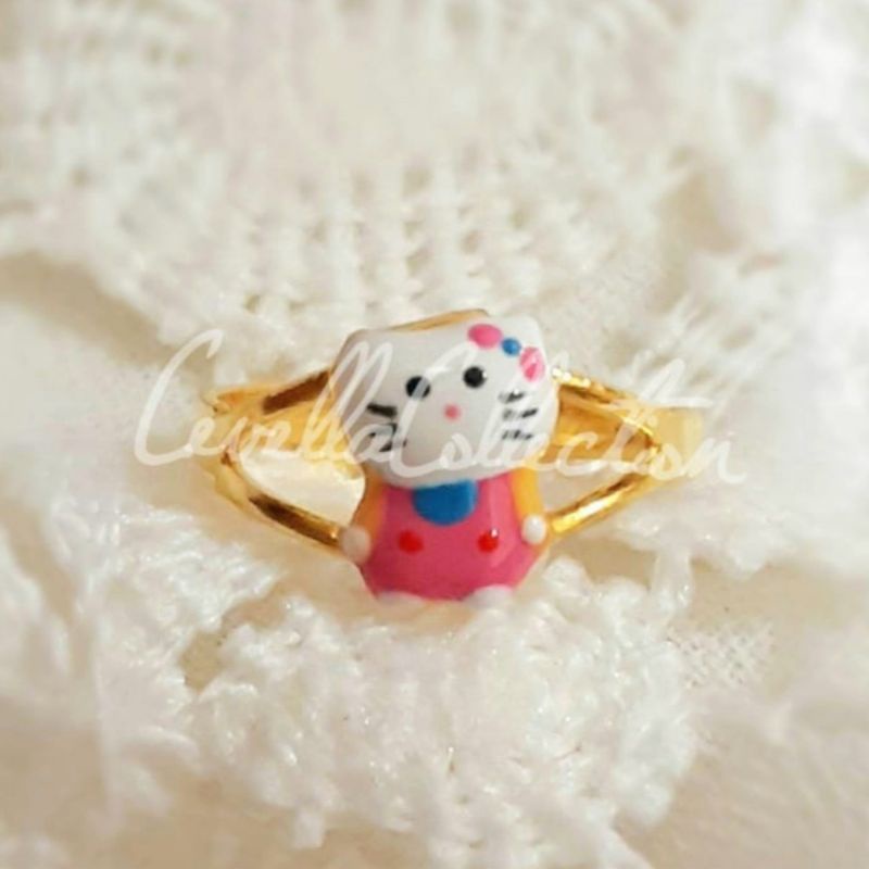 Cincin Anak Hellokitty Emas Muda 1/2 gr