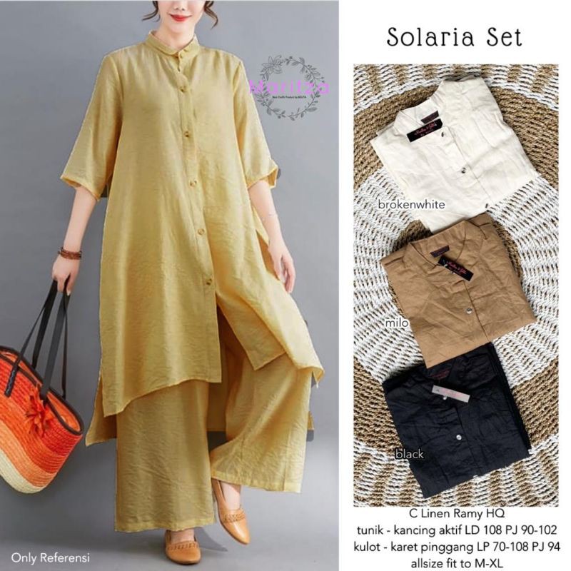 SOLARIA ONE SET WANITA KEKINIAN POLOS JUMBO KOREAN STYLE
