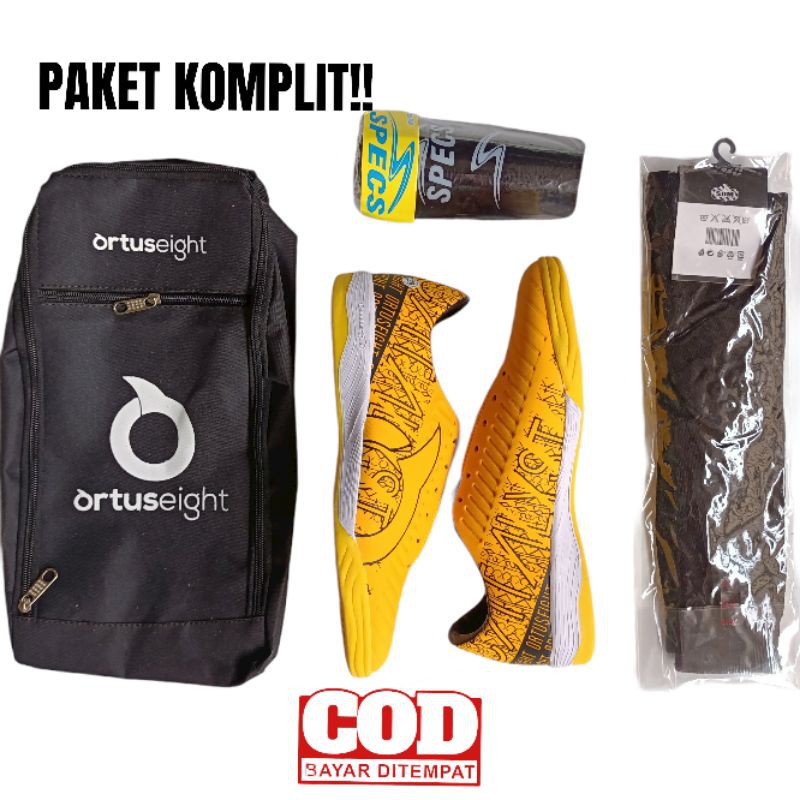 PAKET KOMPLIT SEPATU FUTSAL ORTUS  TERBARU MURAH(BISA COD)