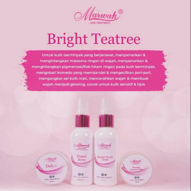 20 paket bright tea tree marwah skincare