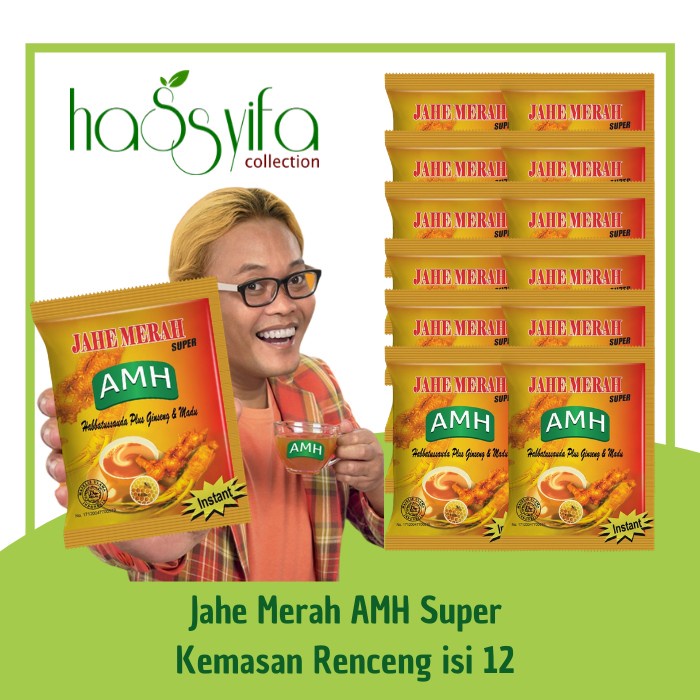 

TRADISIONALMINUMAN- AMH JAHE MERAH AMANAH SUPER HABBATUSSAUDA RENCENG ( 12 SACHET ) -MINUMAN-