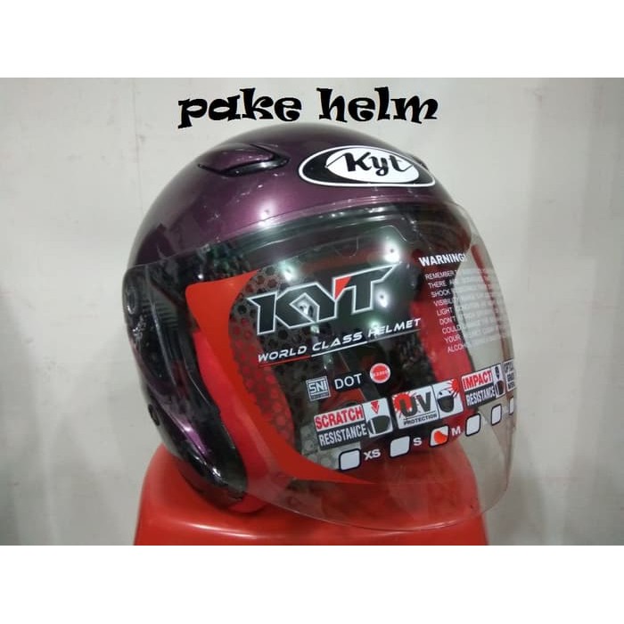 Excelent HELM KYT DJ MARU SOLID DEEP PURPLE UNGU DJMARU