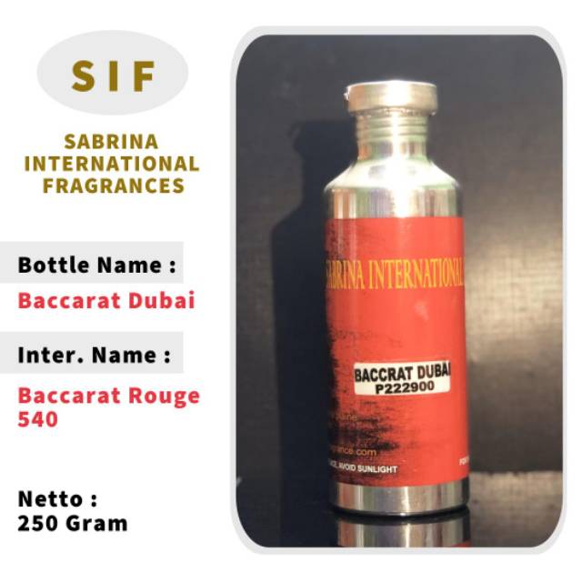 BIANG PARFUM BACARAT ROUGE 540  (Sabrina international fragrance)