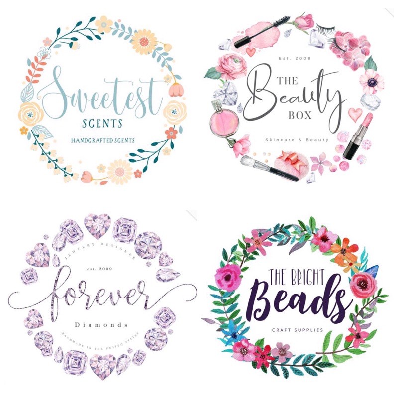 (DRAN CIRCLE FRAME CUTE) JASA BIKIN DESAIN LOGO ONLINE SHOP STIKER FREE ONGKIR