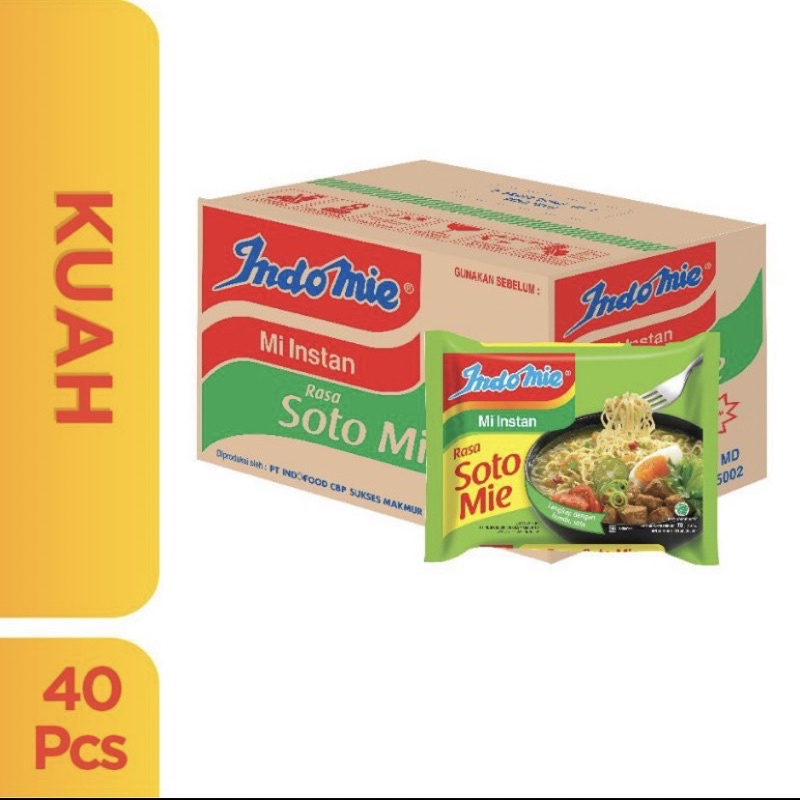 

Indomie Soto mie 1 Dus 75 gram isi 40pcs