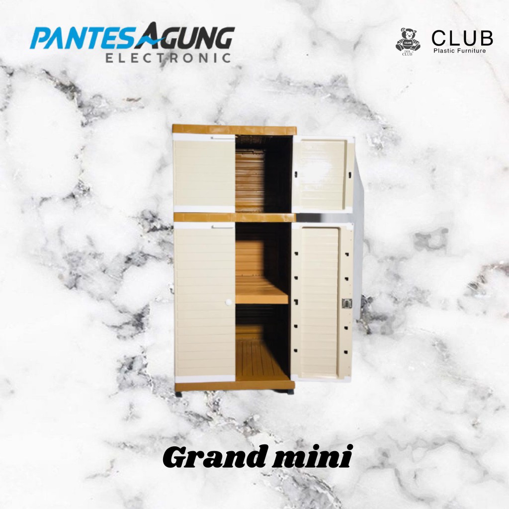 LEMARI PLASTIK CLUB FURNITURE GRAND MINI CABINET SUSUN 3 MINIMALIS