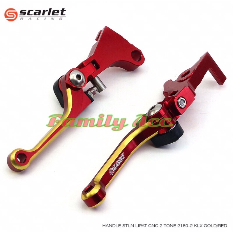 Handel Lipat CNC Scarlet 2 Tone - Handle Rem Kopling Scarlet Motor Klx 150 / Ninja 250 / Dtracker / CRF 150 / WR 155 Scarlet 2180-2