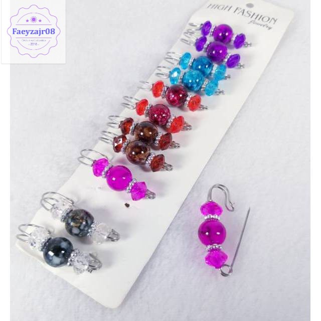 Peniti dagu mote 12 PCS/bros dagu jilbab