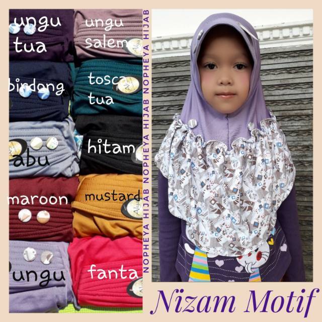 JILBAB ANAK MURAH NIZAM MOTIF