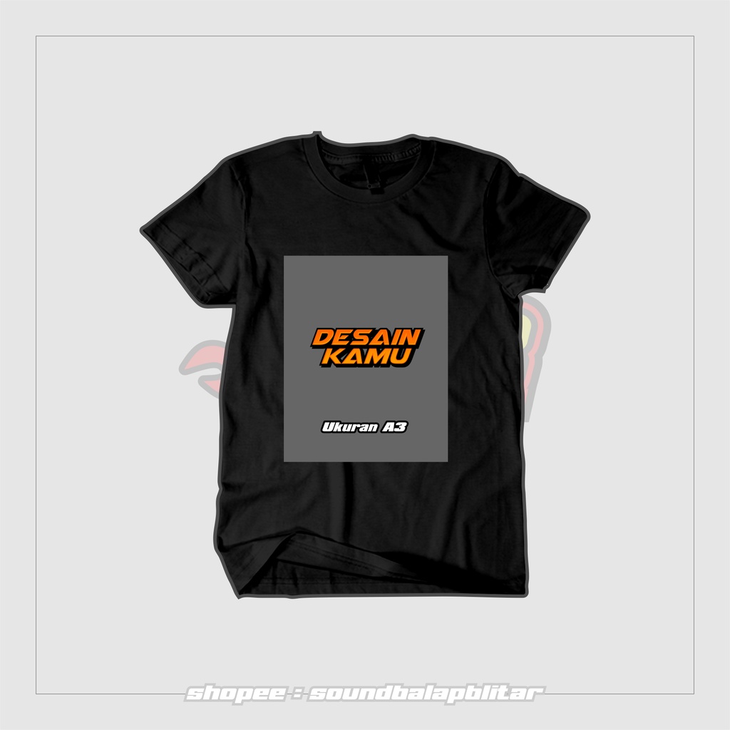 CETAK KAOS DESAIN SENDIRI - Katun Combed DTF Bijian