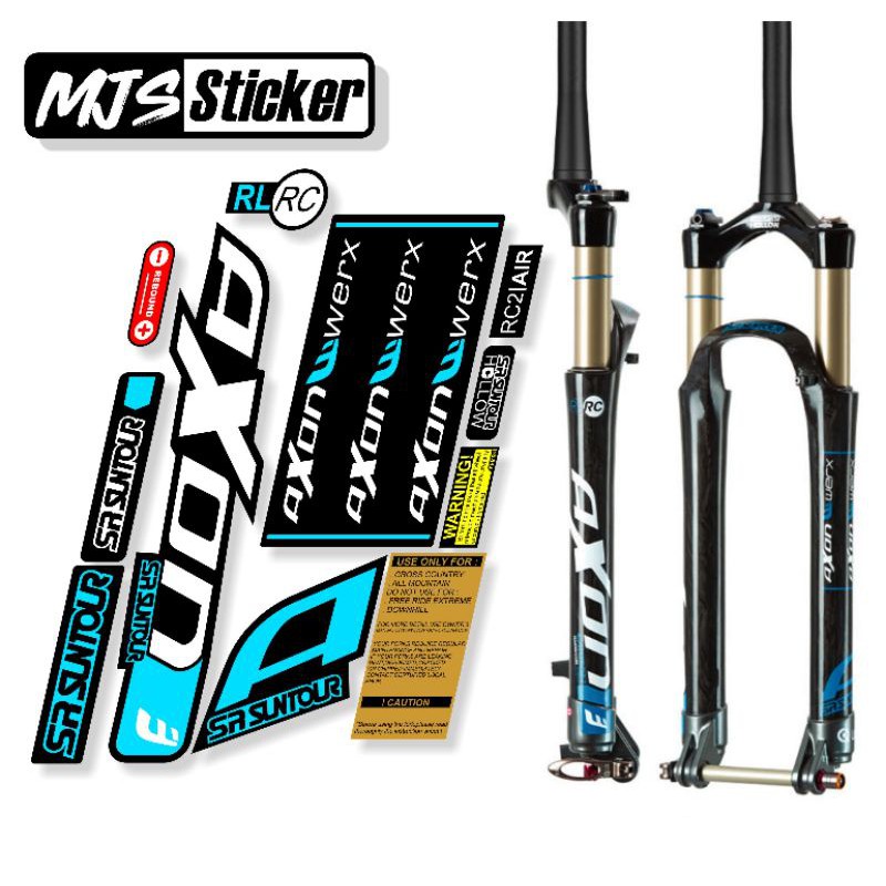 sticker decal fork MTB suntour axon werk