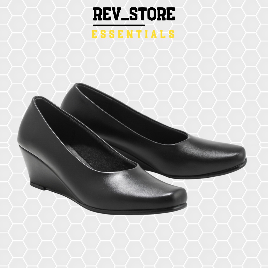 ☀ REV STORE ☀ Sepatu pantofel kantor dinas formal wanita ukuran besar BIG SIZE Hak 5cm