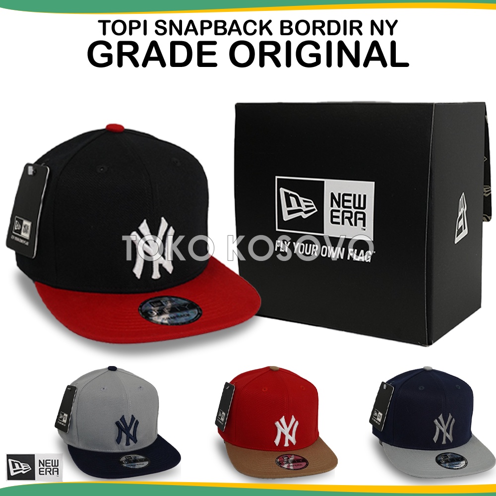 Topi Snapback ORIGINAL Grade Import NY New York Yankess, Topi MLB NBA Hip Hop Rapper Merah Dongker Abu Navy Hitam Logo Bordir Unisex Distro Baseball Bisbol Basseball Pria Wanita Cowo Laki Dewasa Polos Ori 100% Premium Murah Impor Basket NYC YN Racing