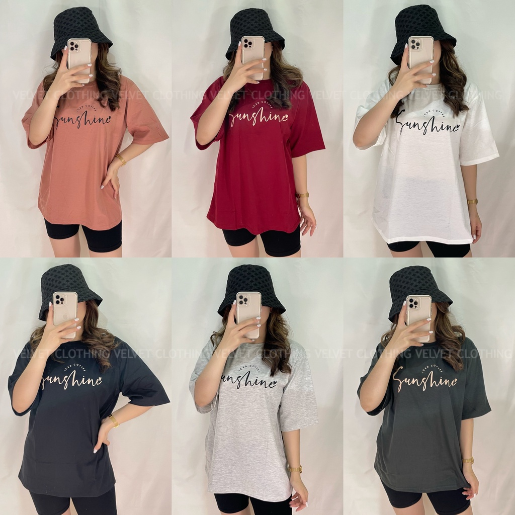 VELVET Kaos wanita cotton combed 30s / kaos wanita premium jumbo size XXL - SUNSHINE