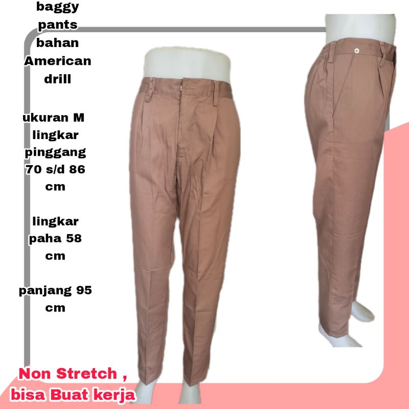 CELANA BAGGY PANTS WANITA PREMIUM BAHAN AMERICAN DRILL celana kerja fashion wanita katun tebal panjang baggy pants terbaru terkini celana cewek cewe perempuan dewasa kantor formal