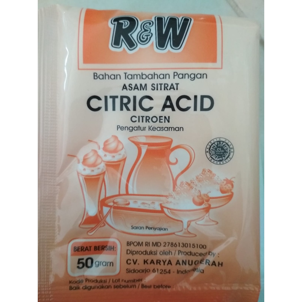 

[R&W] Asam Sitrat Pengatur Keasaman 50g