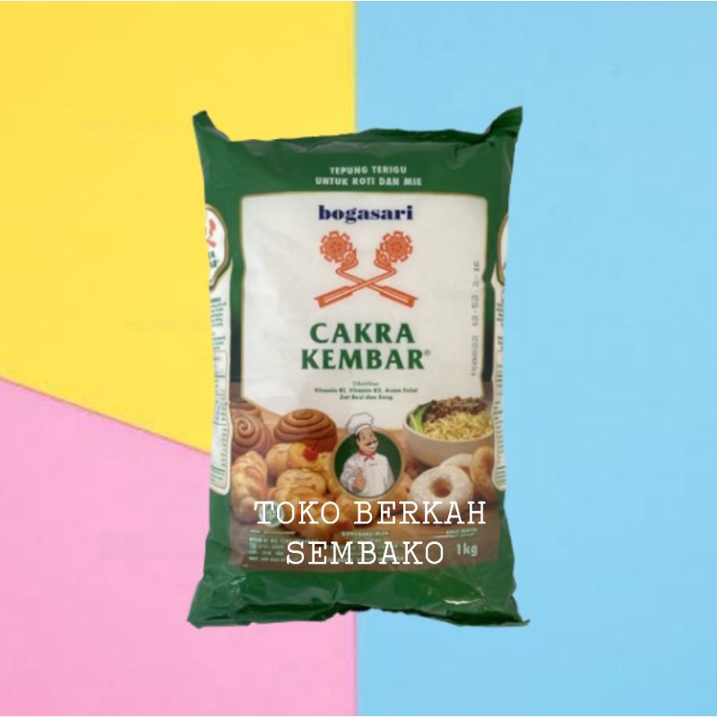 

Bogasari Tepung Terigu Cakra Kembar Premium 1 KG