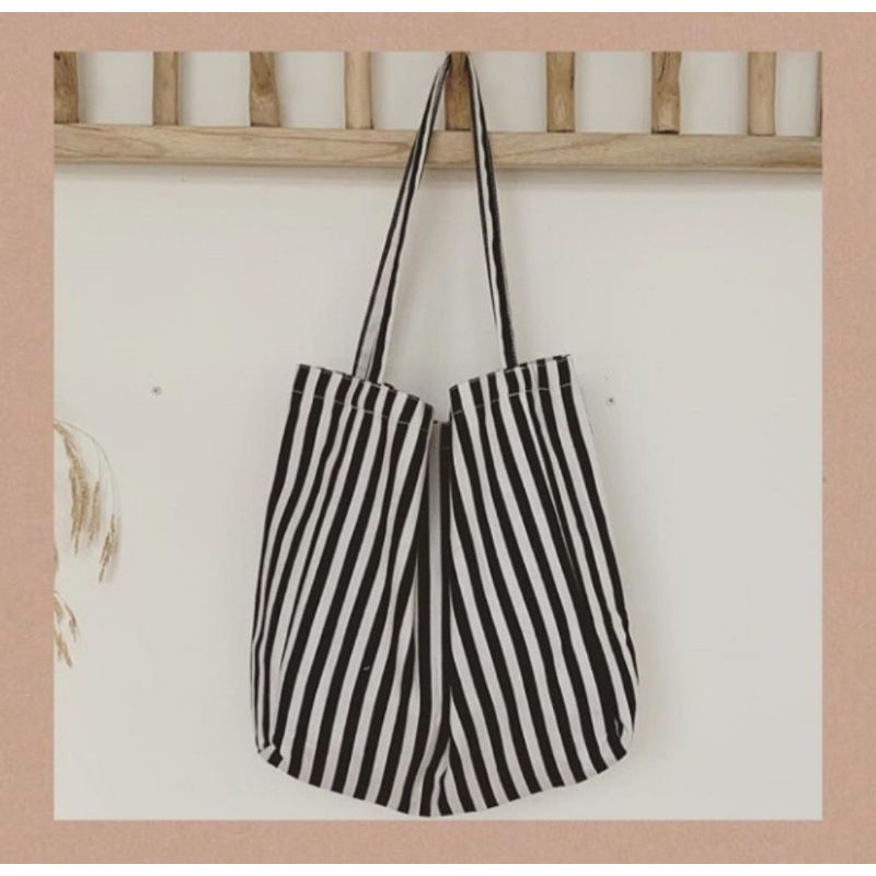 NUDIE BAG MOTIF STRIPE / SALUR TAS  TOTE BAG