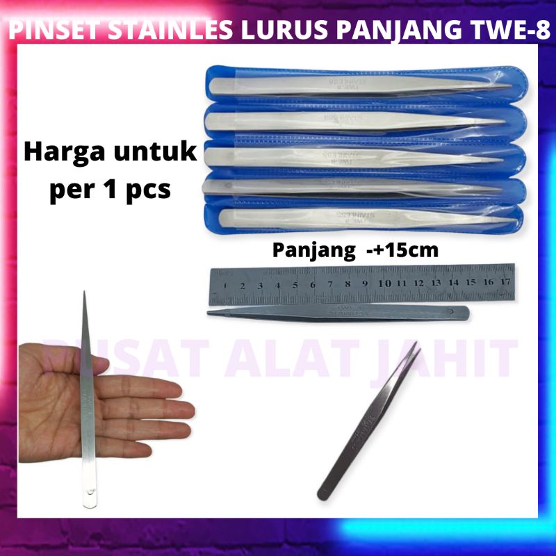 PINSET PINGSET ALAT CAPIT JEPIT PENJEPIT BENANG STAINLESS STELL LURUS LANCIP TAJAM TEBAL BUAT MASUKI