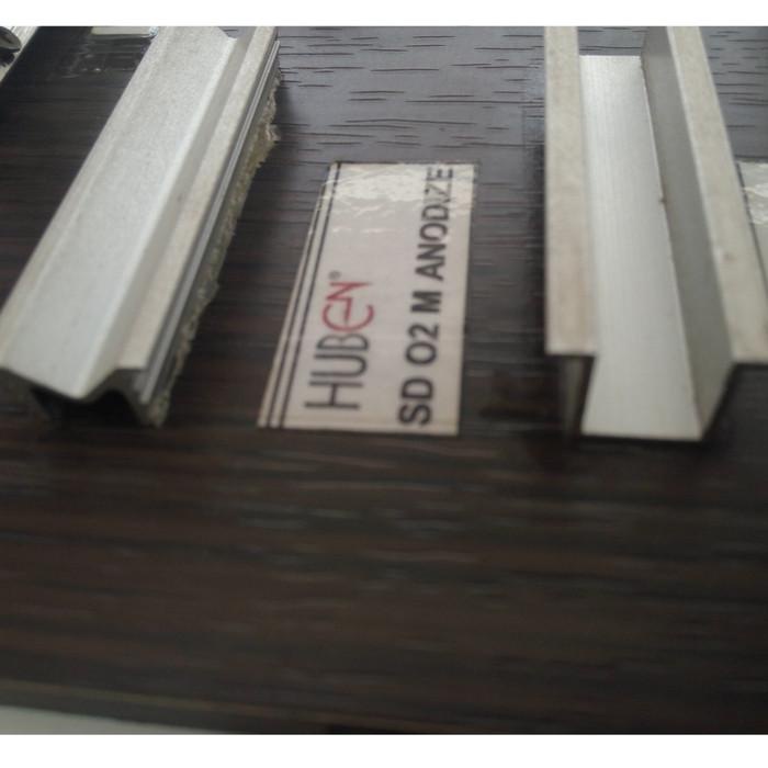 Rel Pintu Lemari Sleding 338 Silver/Brown+ Roda Sd 3141Plastik