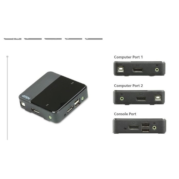 Kvm Switch ATEN CS782DP 2Port DisplayPort KVM Switch 4K UHD