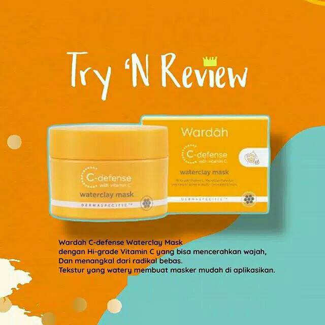 ❣️Rakkistore99❣️Wardah C Defense Waterclay Mask 30g (100% Original)