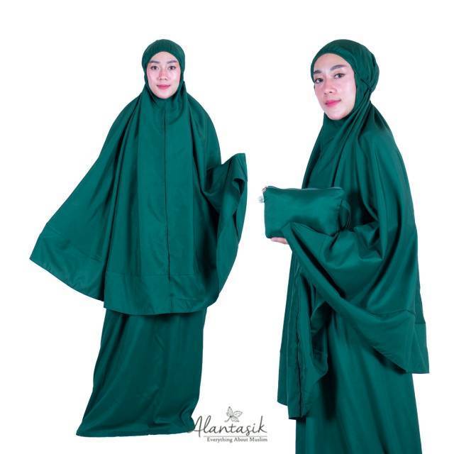 Alantasik - Mukena Viral Yurie / Mukena murah Polos Super Silky telekung Jumbo R.12