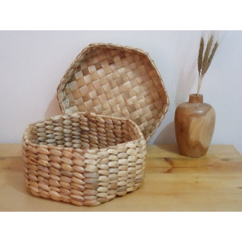 Box Eceng Segi Enam/Anyaman eceng gondok