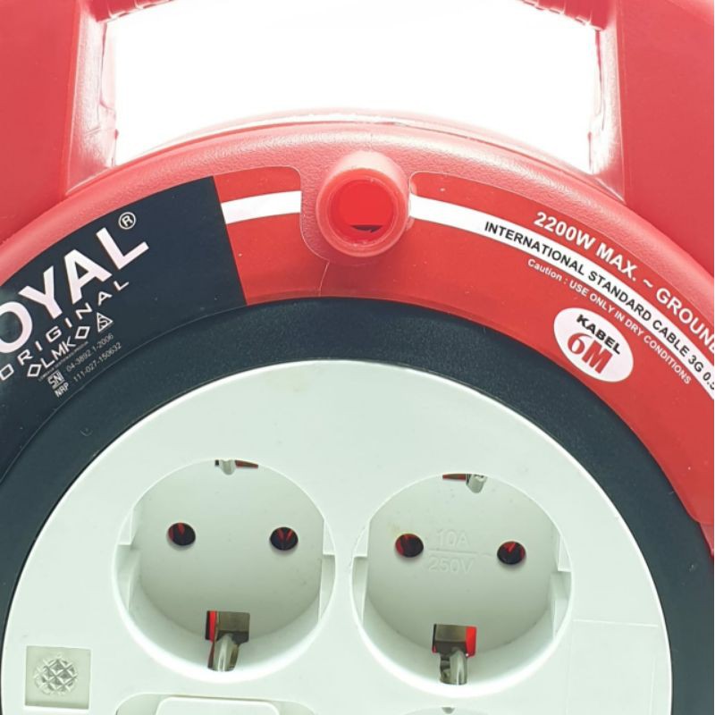 Loyal Original LY-109 Lampu Tanpa Saklar 6M Kabel Box / Box Kabel / Stop Kontak Kabel Rol / Colokan