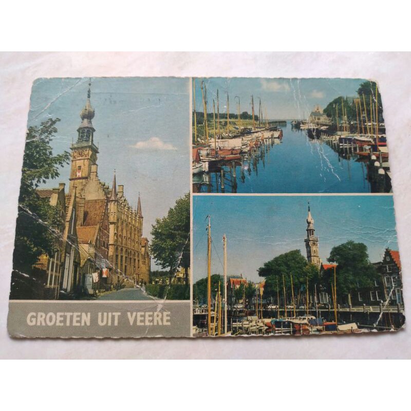 

Kartu Pos Kuno Jadul Lawas Eropa Asli Tahun 1969 Foto Groeten Uit Veere Multiview Belanda
