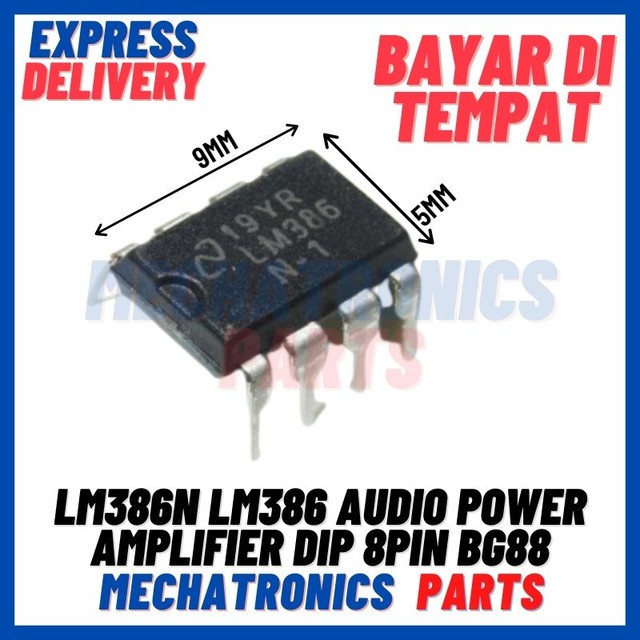 2PCS [ICS-9034] LM386N LM386 AUDIO POWER AMPLIFIER DIP 8PIN BG88